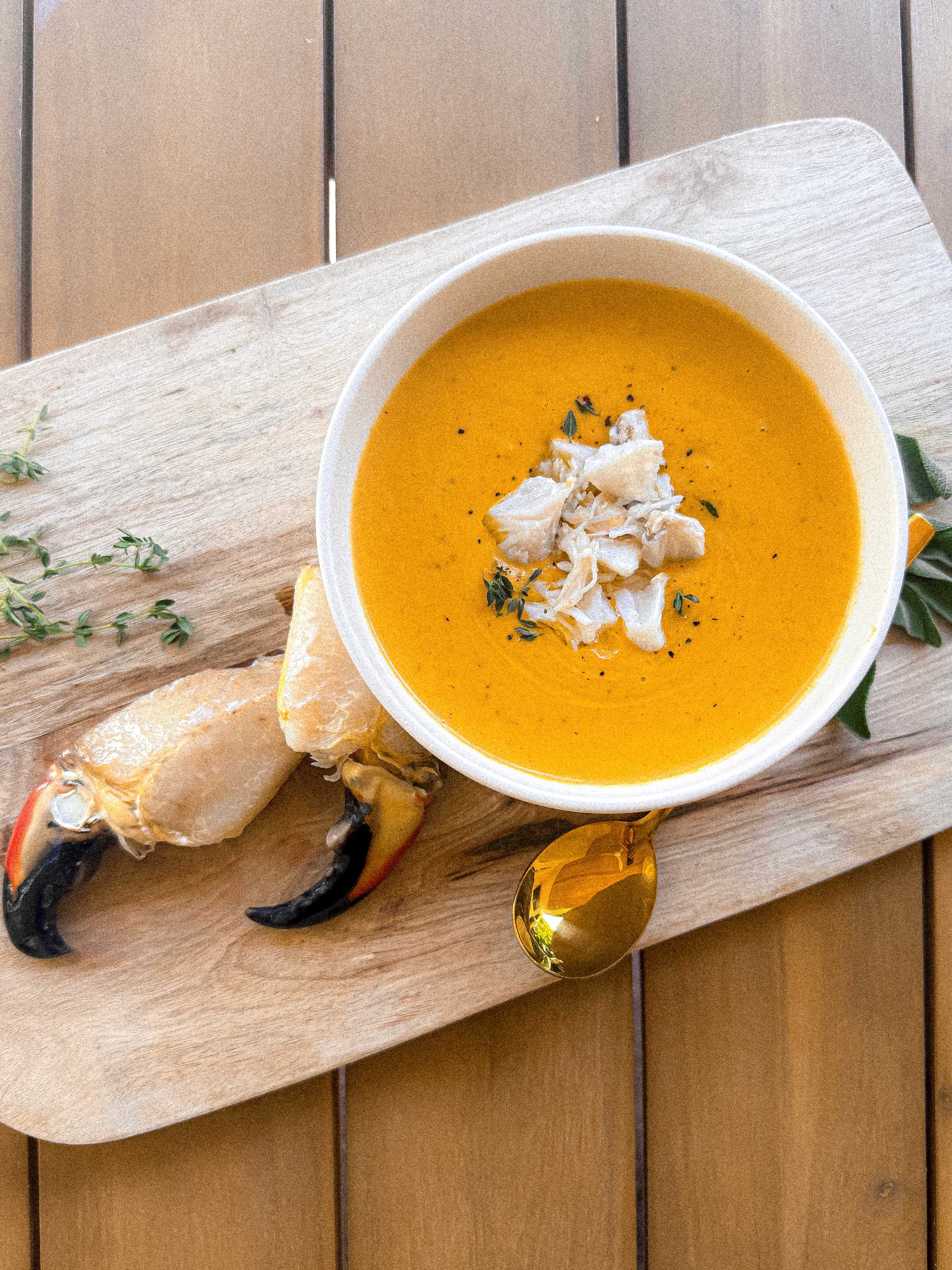Butternut Squash & Stone Crab Bisque